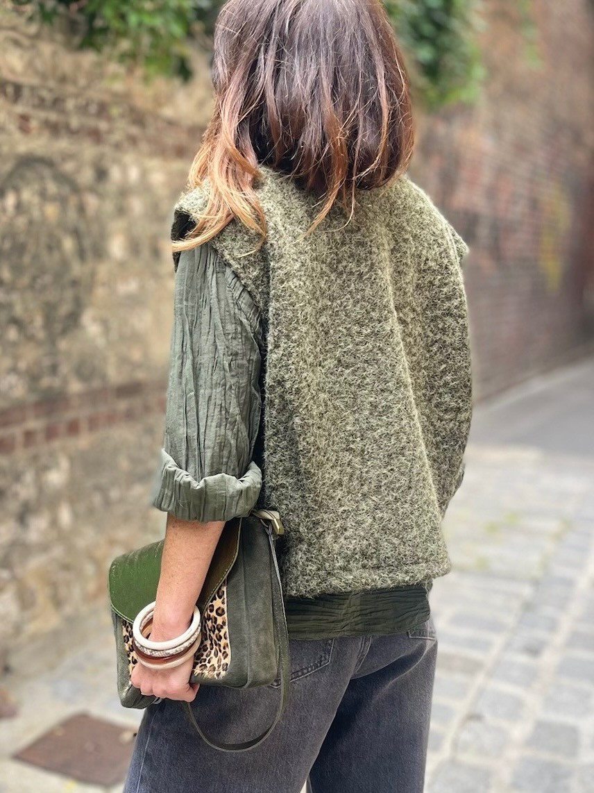 Gilet kaki sans manche