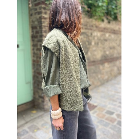 Gilet kaki sans manche