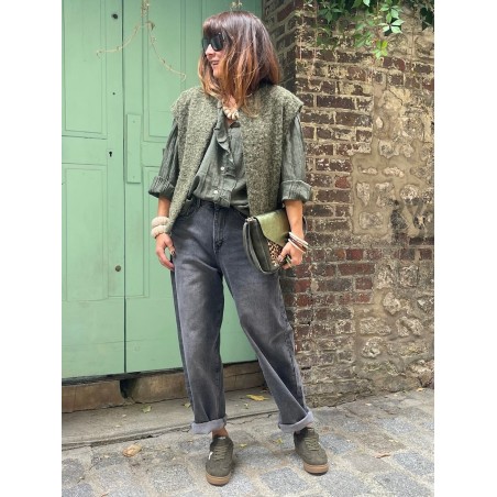 Gilet kaki sans manche