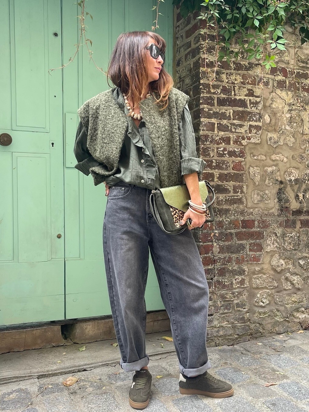 Gilet kaki sans manche