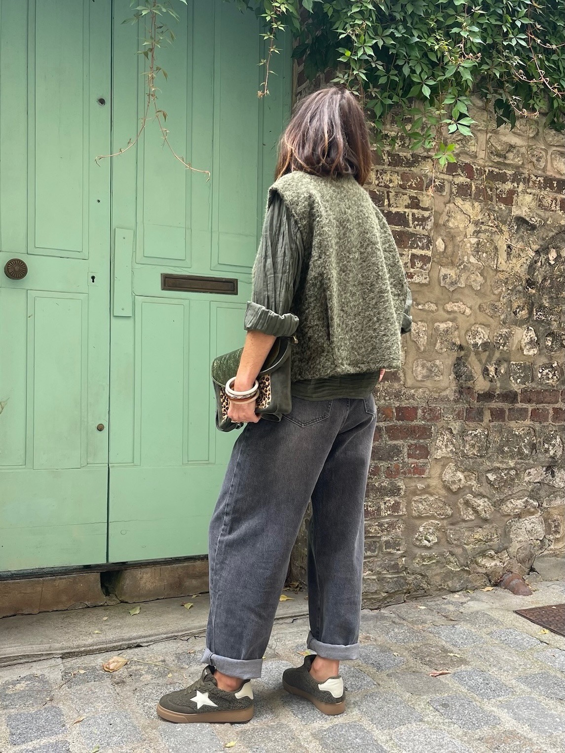 Gilet kaki sans manche