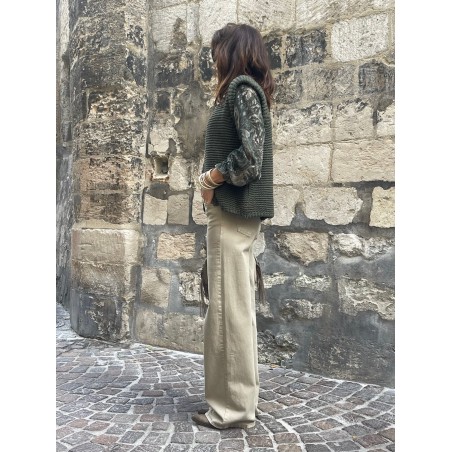 Jean flare taupe