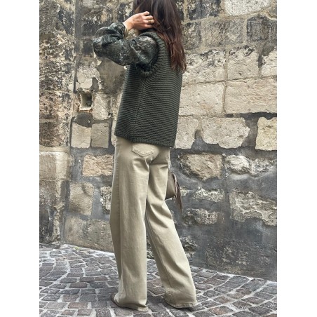 Jean flare taupe