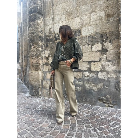 Jean flare taupe