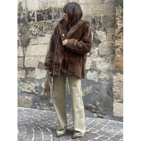 Jean flare taupe