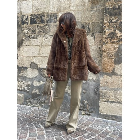 Jean flare taupe