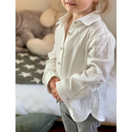 Chemise gaze de coton Blanche