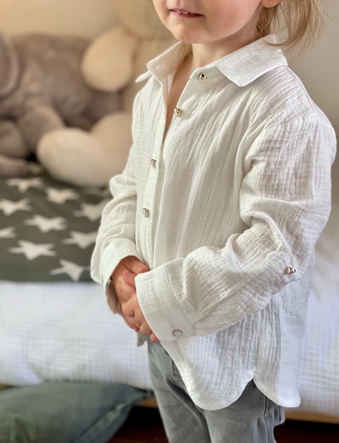 Chemise gaze de coton Blanche