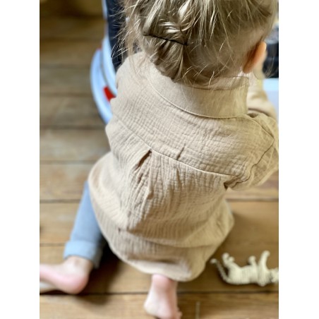 Chemise gaze de coton Camel