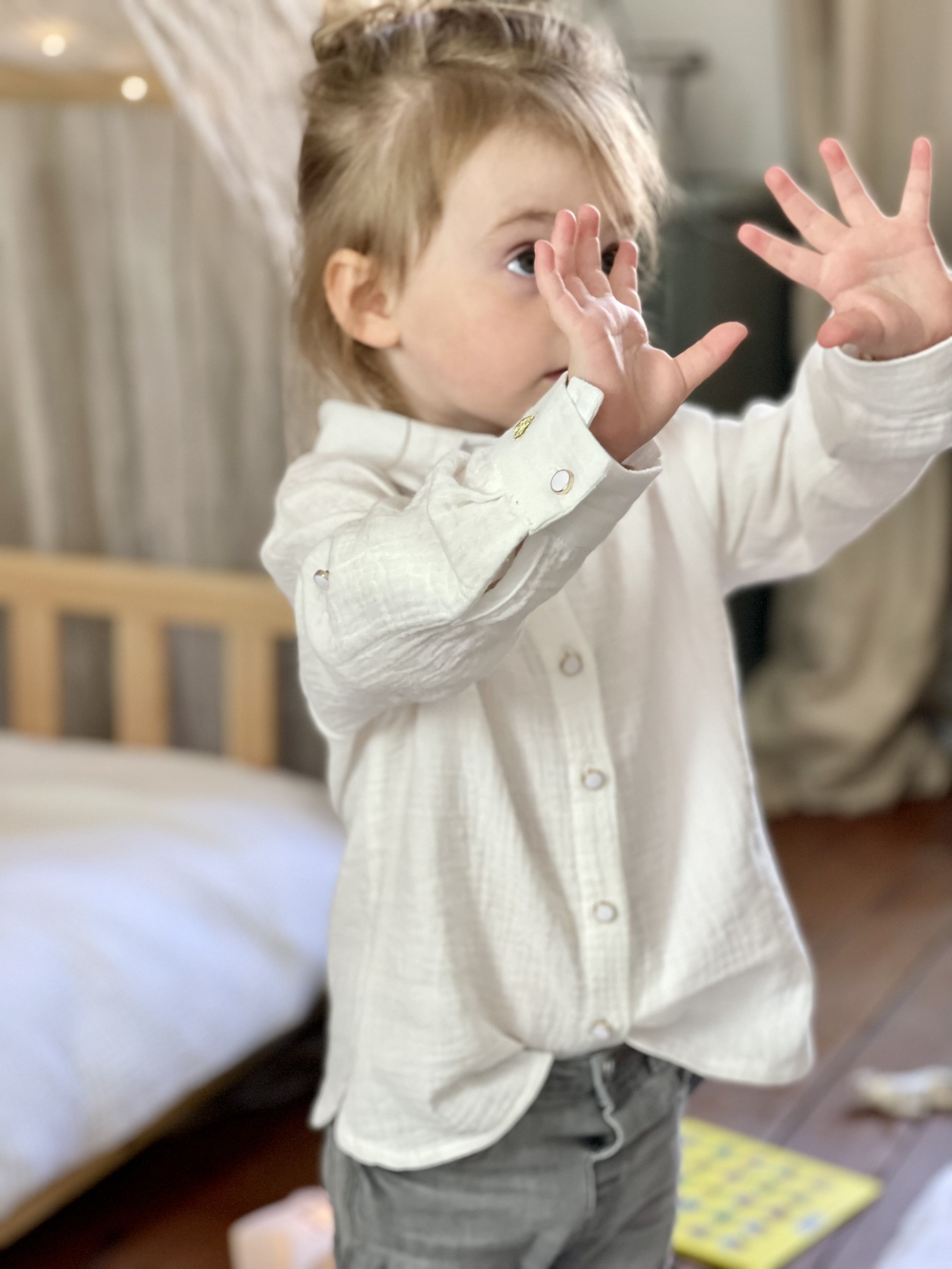 Chemise gaze de coton Blanche