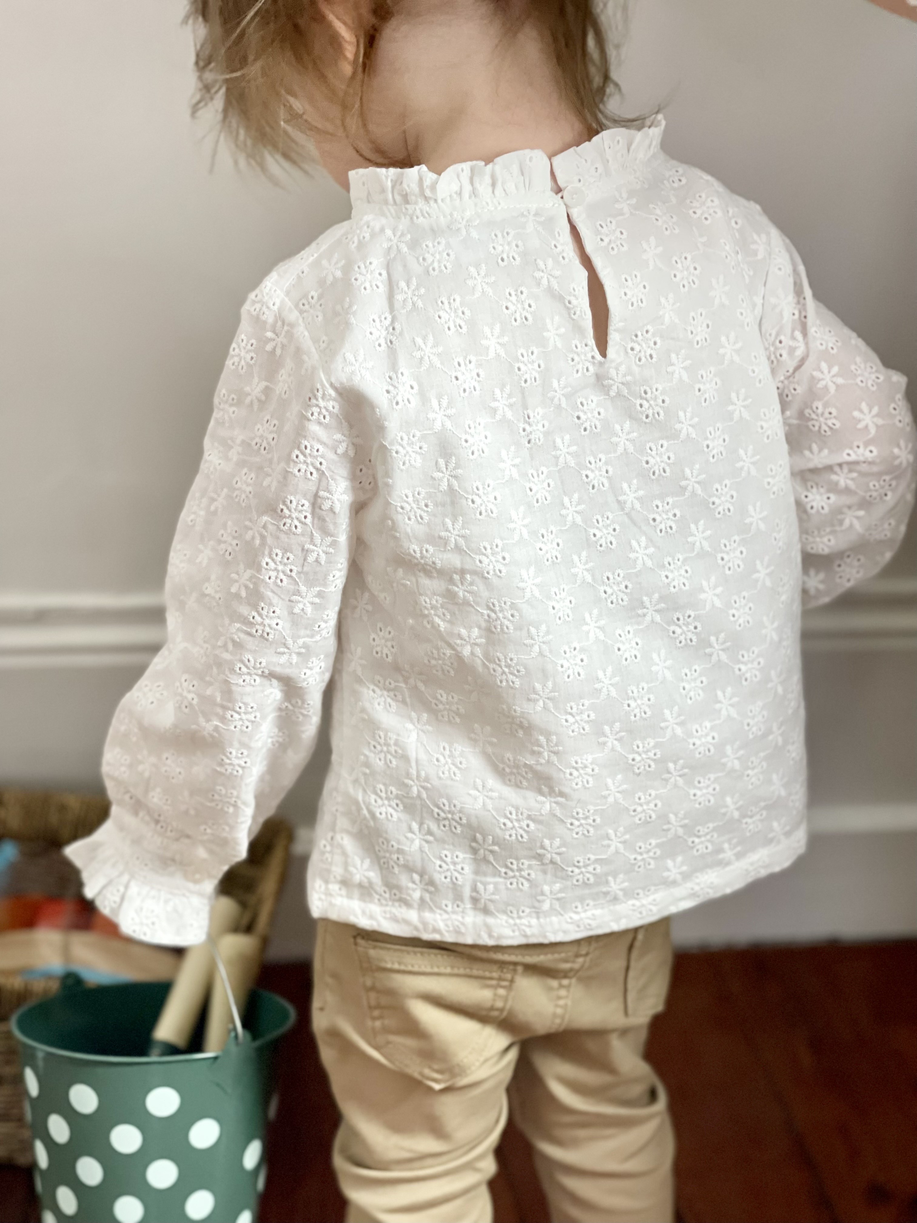 Blouse broderie à col