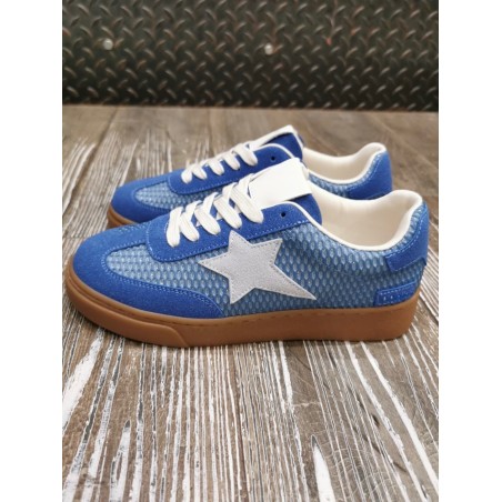 Baskets bleues résilles