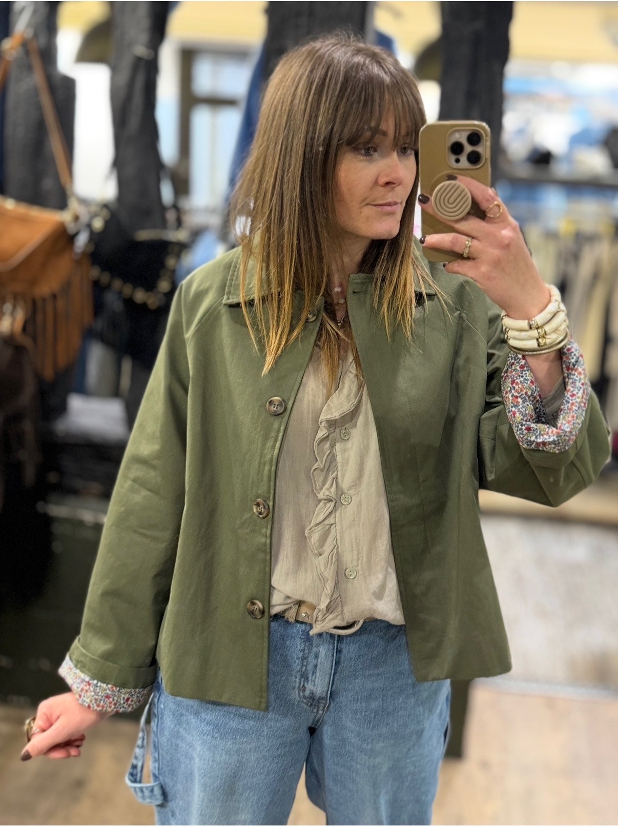 Veste trench kaki