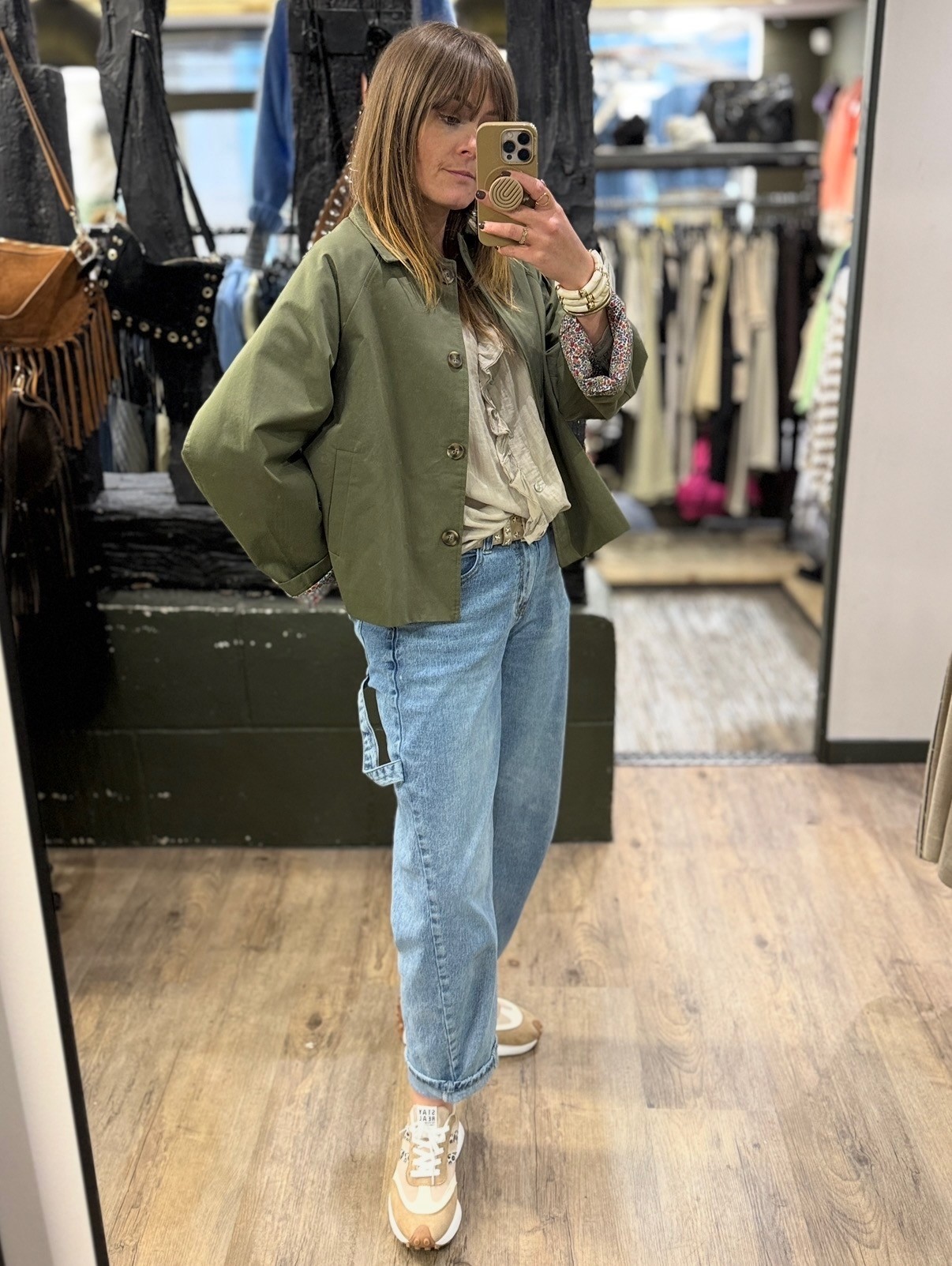 Veste trench kaki