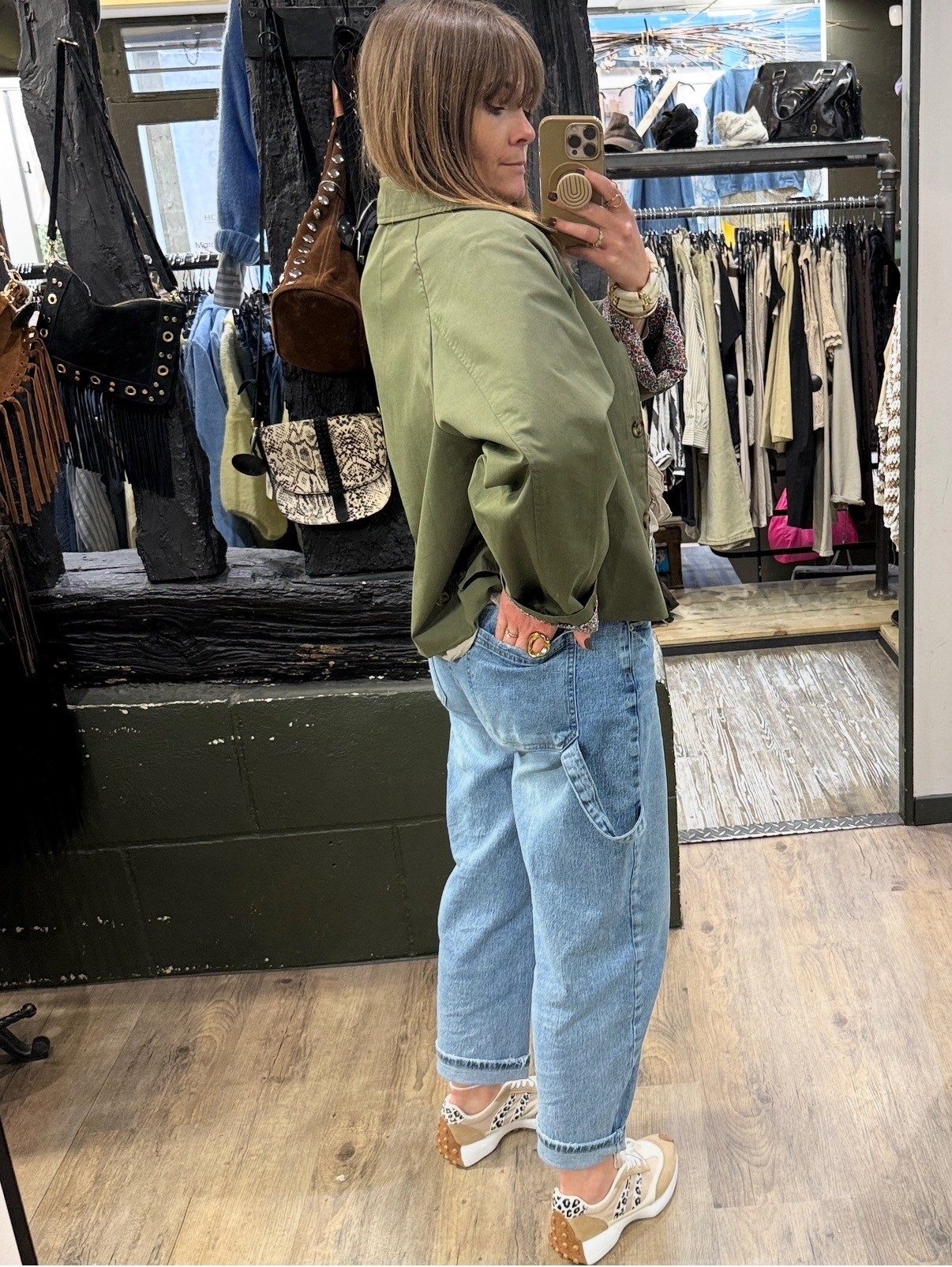 Veste trench kaki