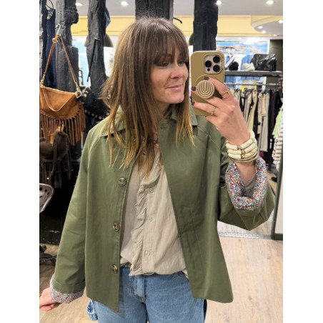 Veste trench kaki