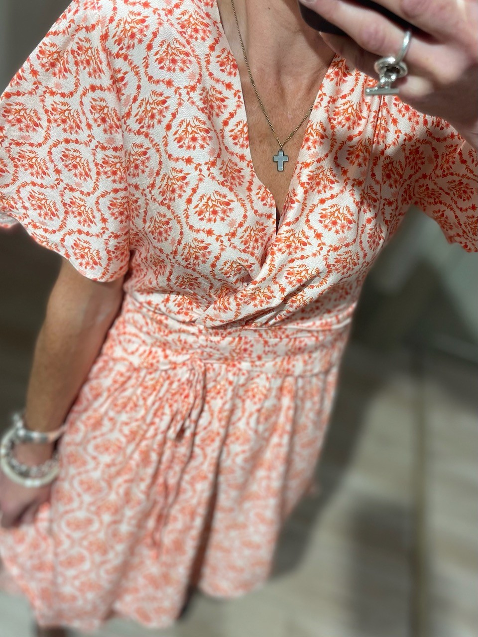 Robe flowers orange