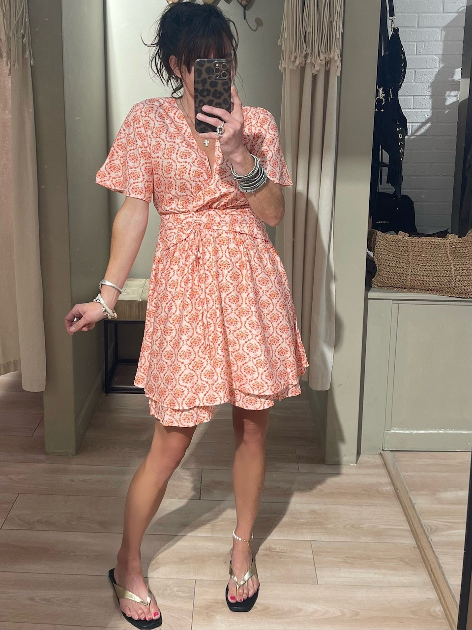 Robe flowers orange