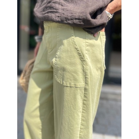 Pantalon barrel en toile