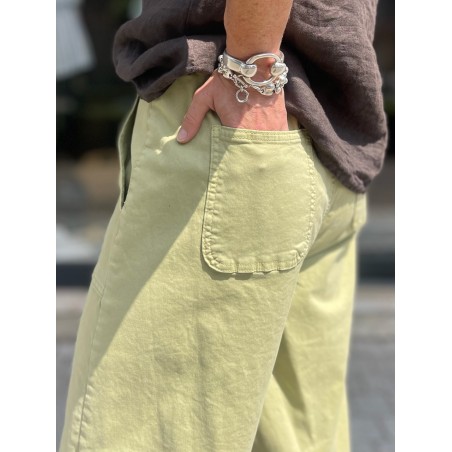 Pantalon barrel en toile