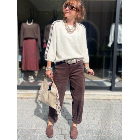 Pull bandes et étoile