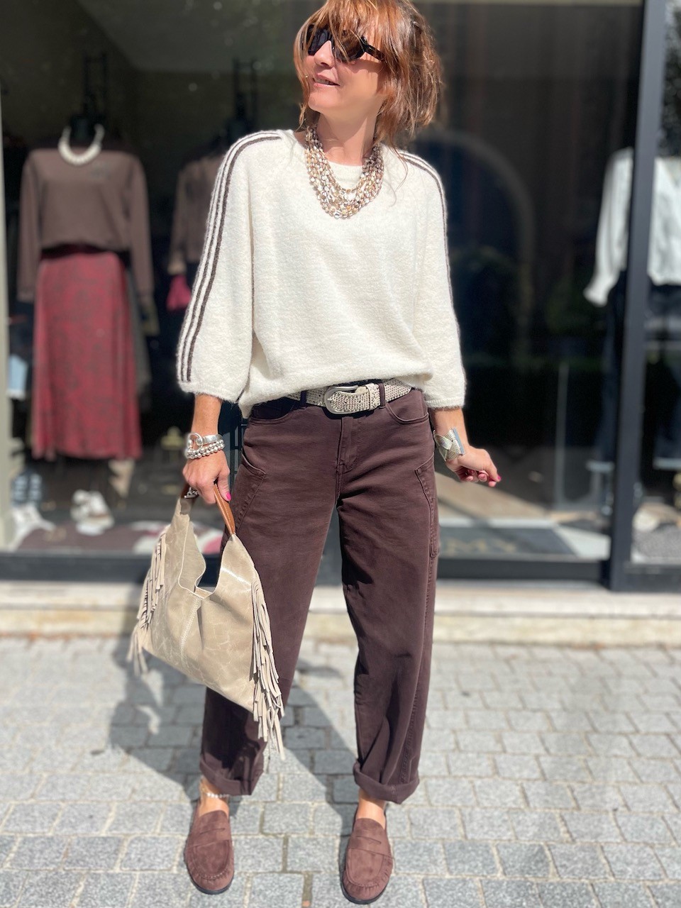 Pull bandes et étoile