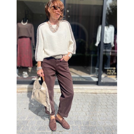 Pull bandes et étoile