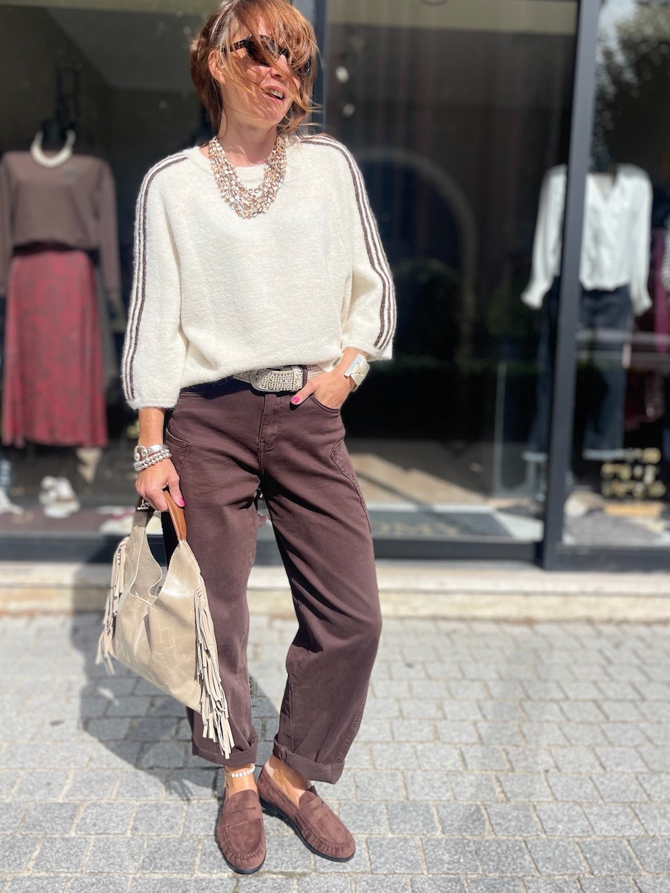 Pull bandes et étoile