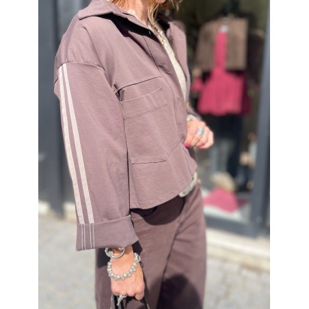 Veste bandes choco