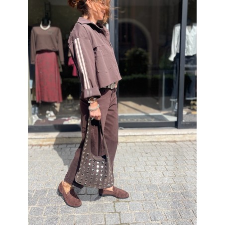 Veste bandes choco