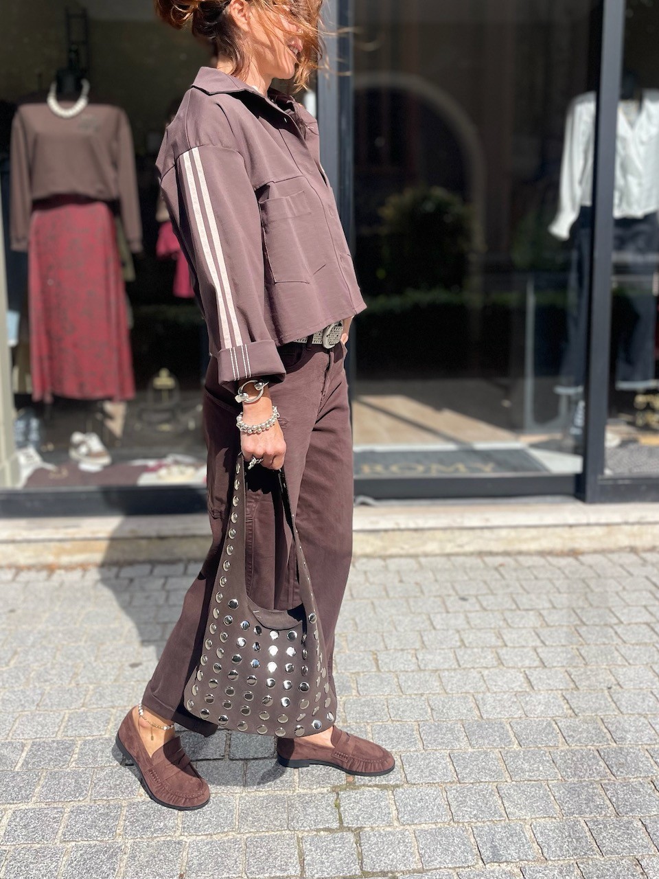 Veste bandes choco