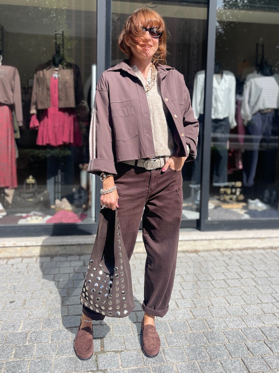 Veste bandes choco