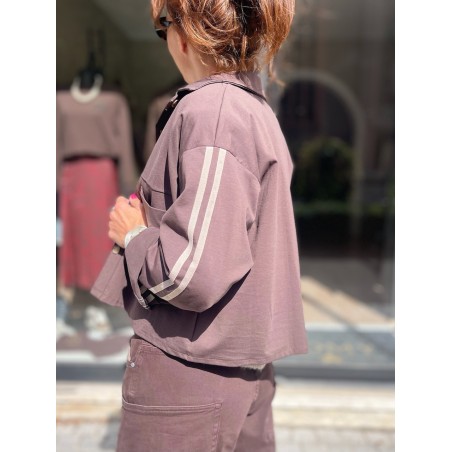 Veste bandes choco