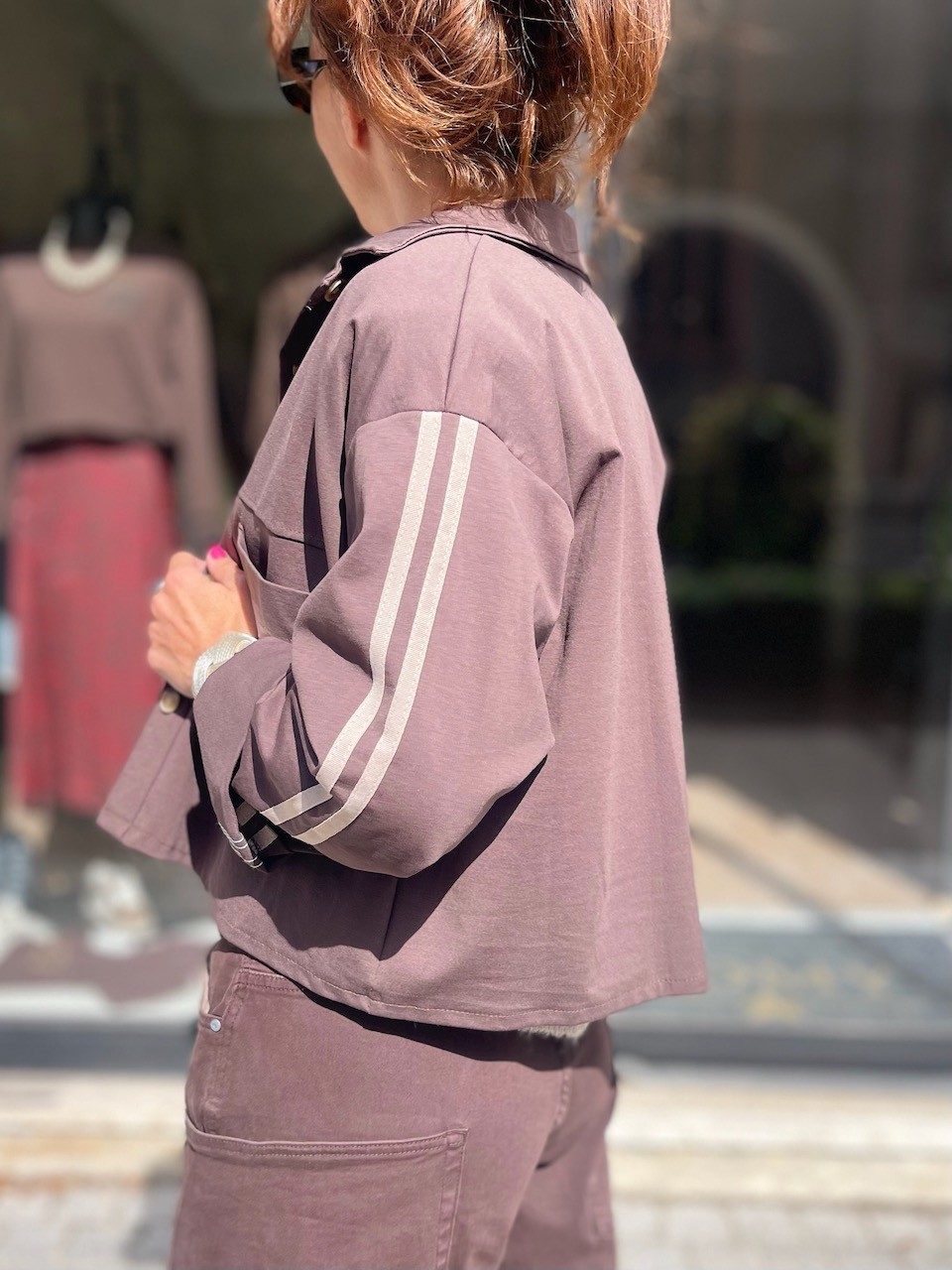 Veste bandes choco