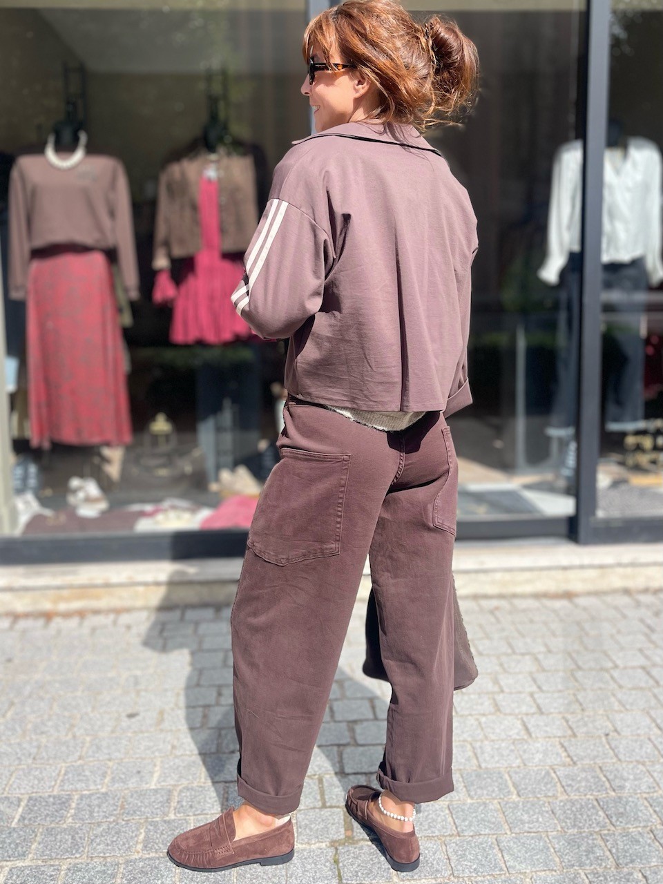 Veste bandes choco