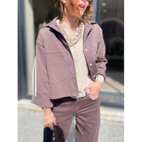 Veste bandes choco