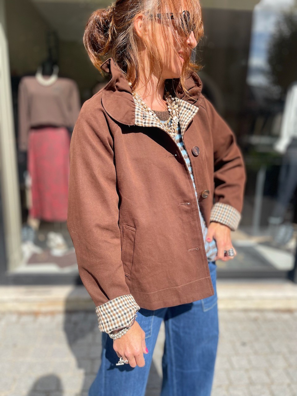 Veste col montant