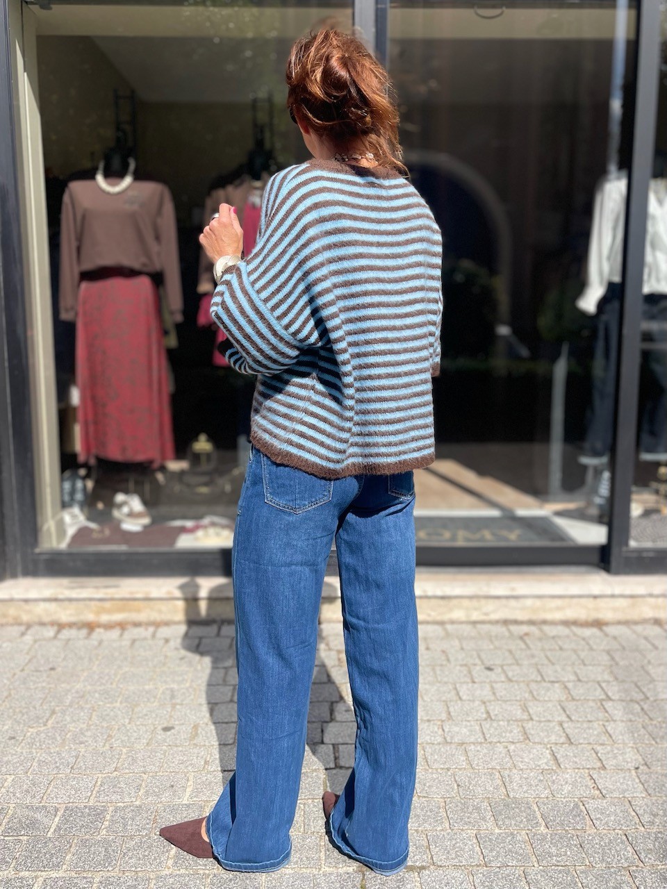 Pull Marin Bleu et choco
