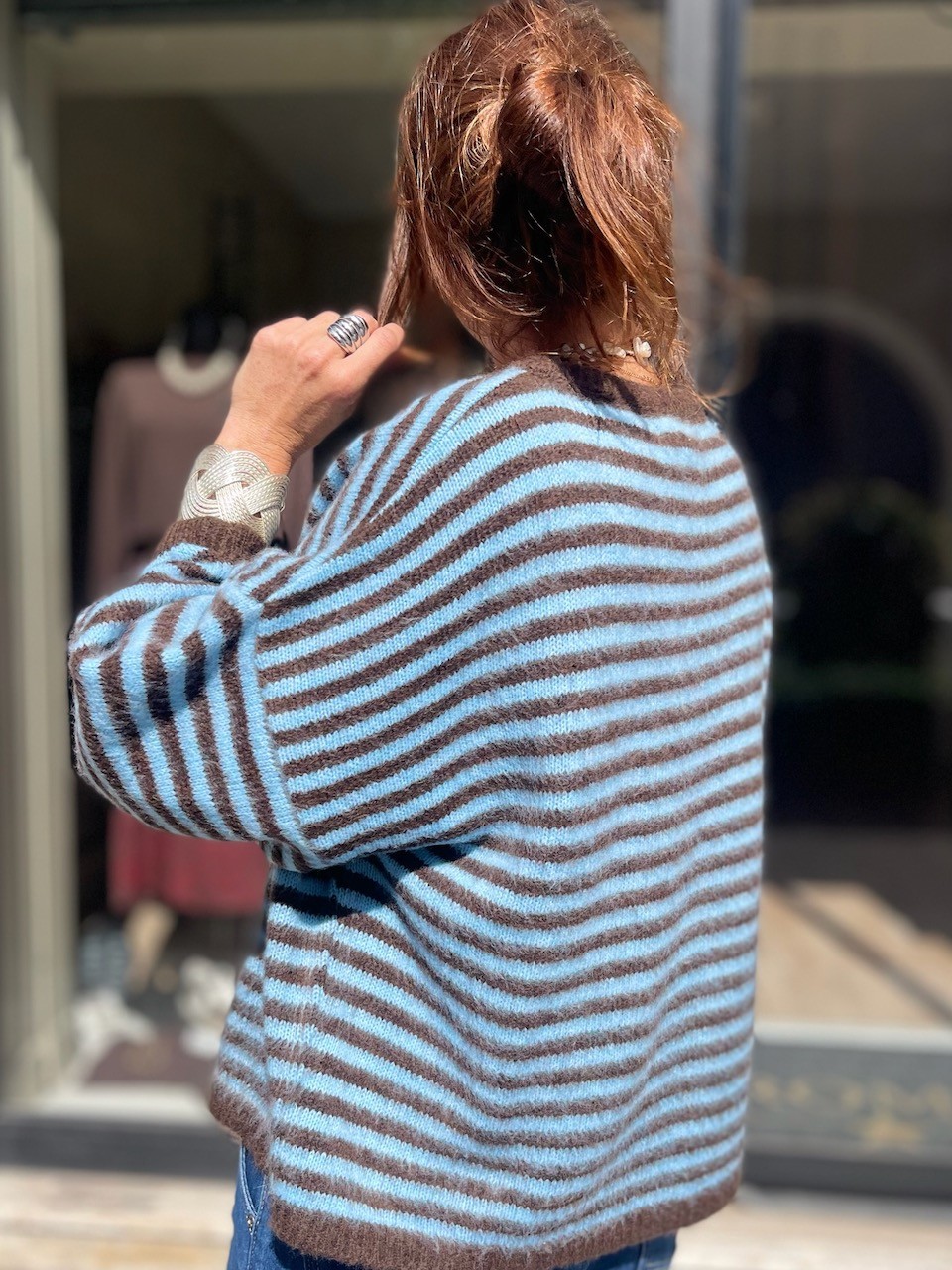 Pull Marin Bleu et choco