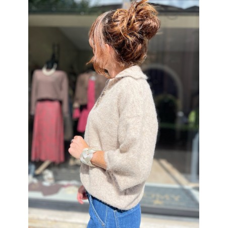 Pull col chemise