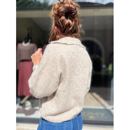 Pull col chemise