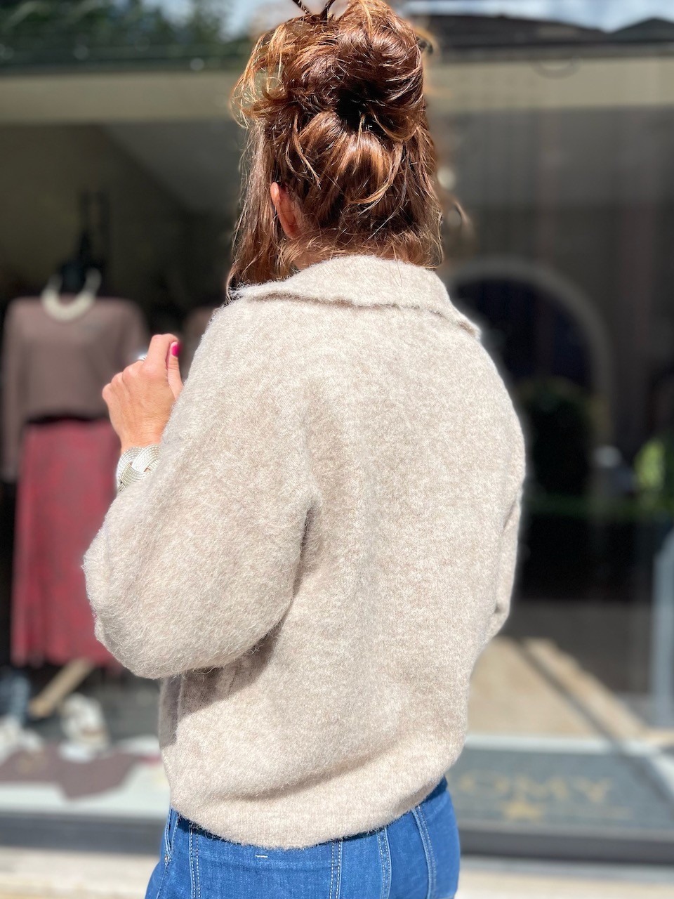 Pull col chemise