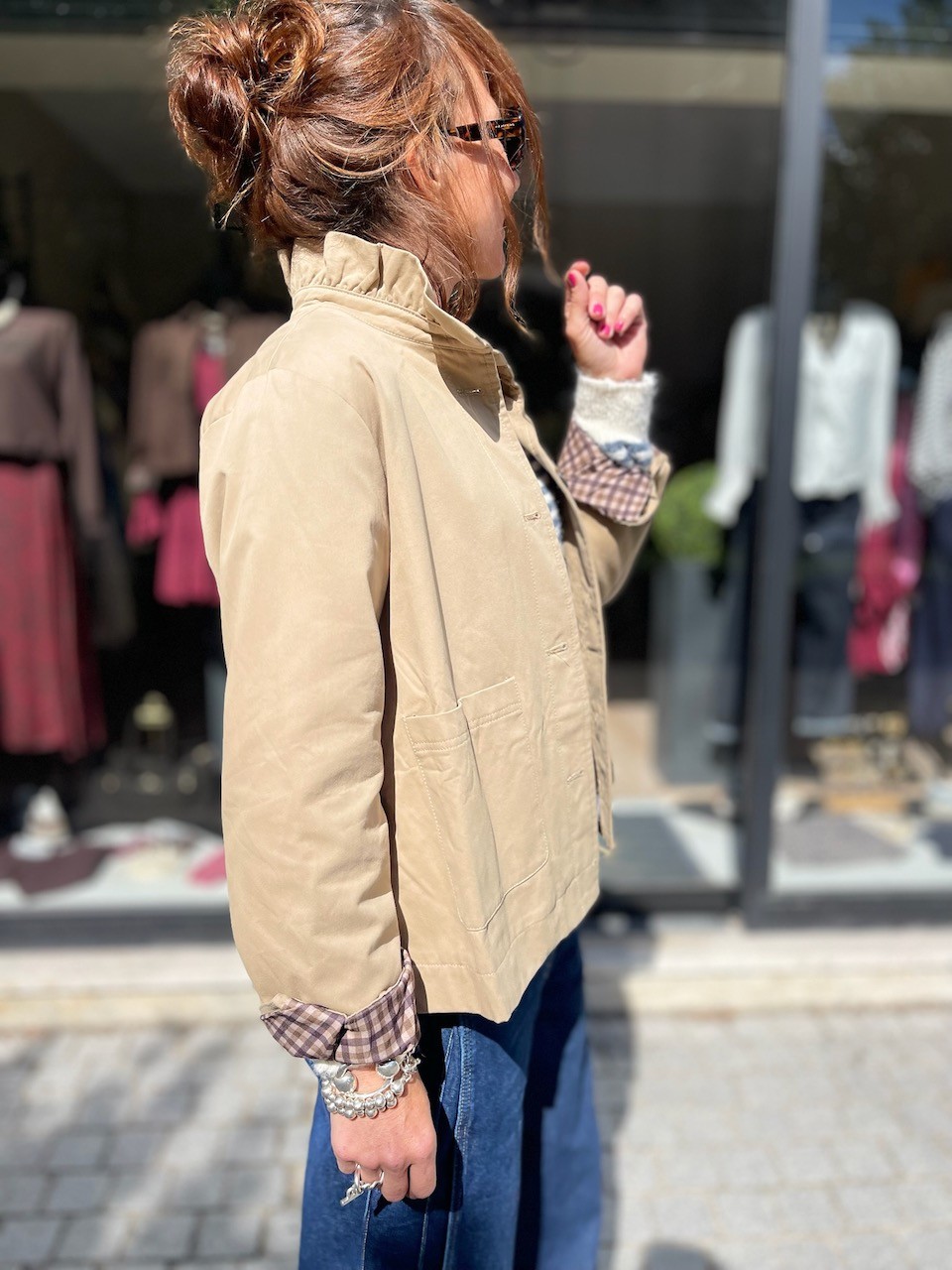 Trench col volant