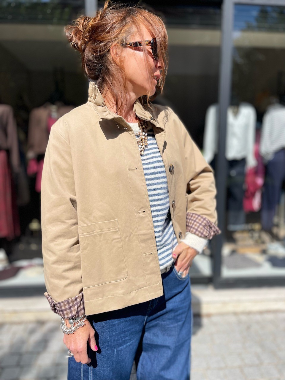 Trench col volant