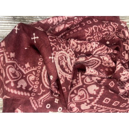 Foulard rectangle Bordeaux