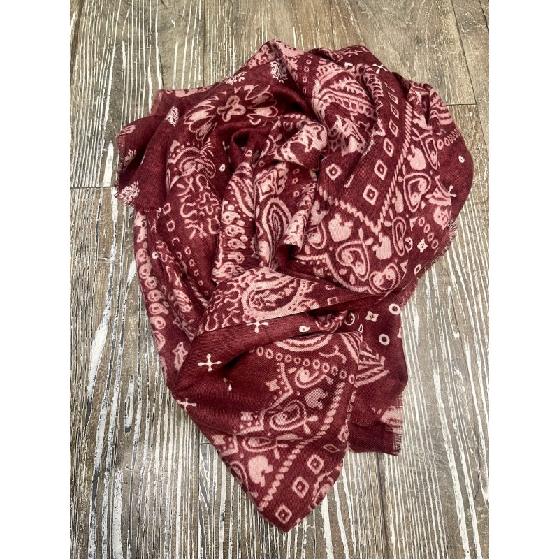 Foulard rectangle Bordeaux