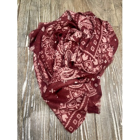 Foulard rectangle Bordeaux