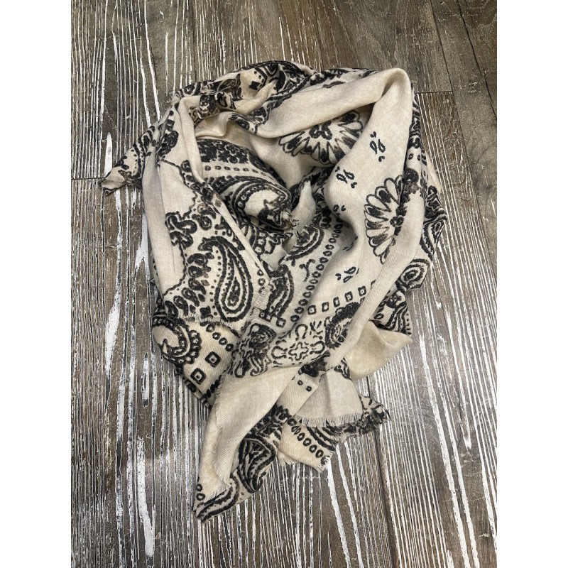 Foulard rectangle Ecru