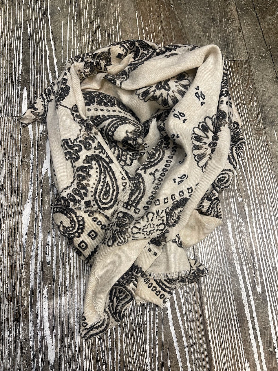 Foulard rectangle Ecru