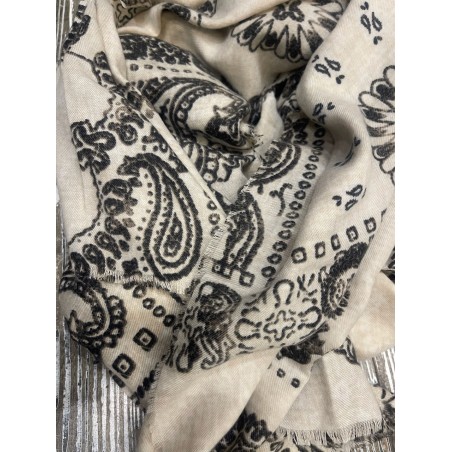 Foulard rectangle Ecru